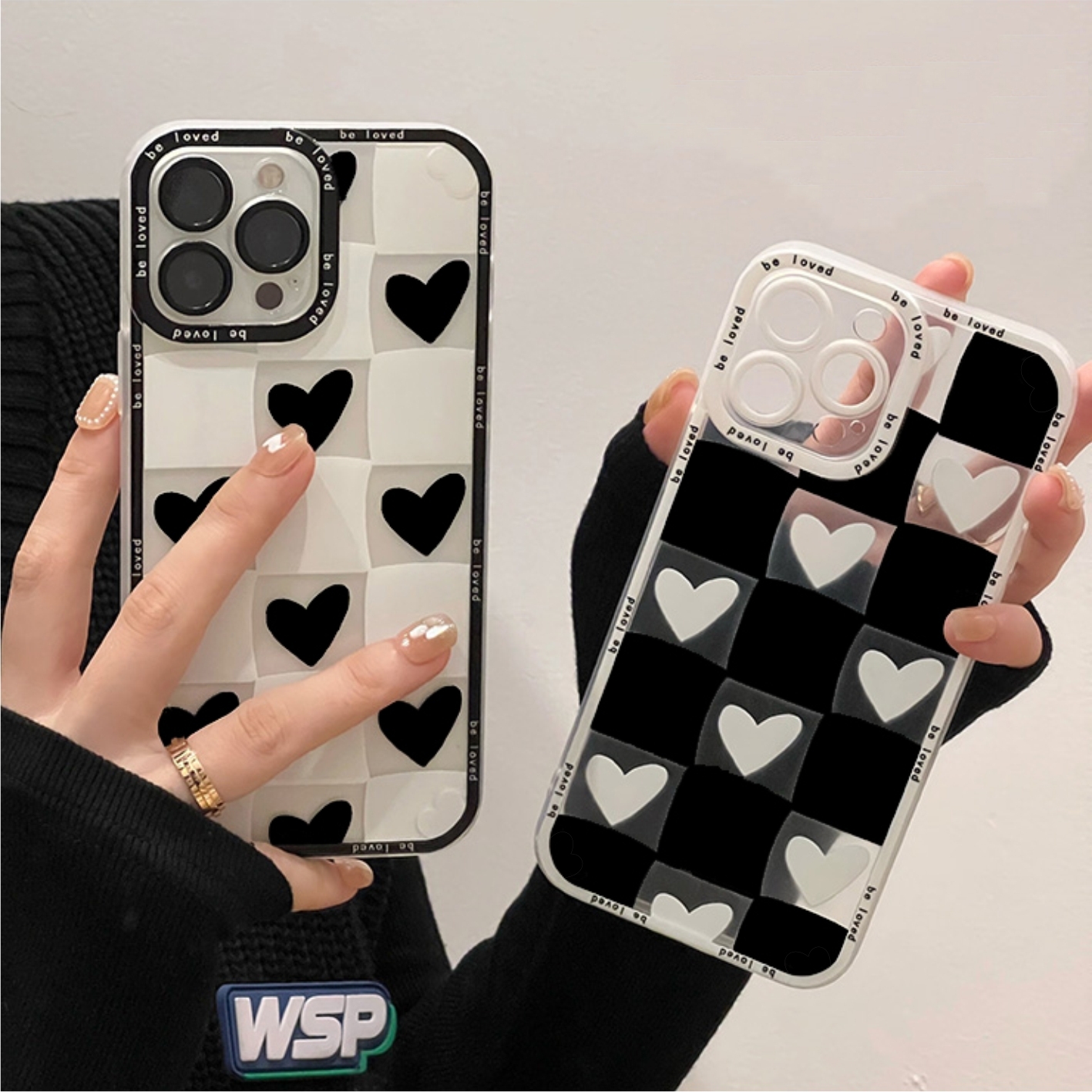Ốp Lưng Silicon Chống Sốc Viền Nổi BE LOVE