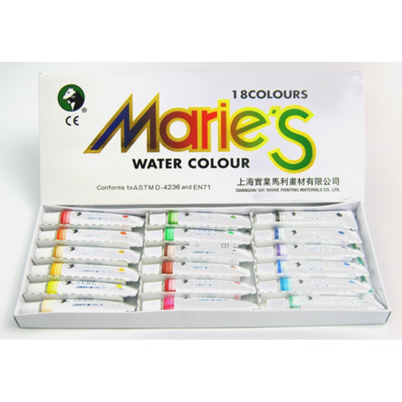 Bộ màu nước Maries dạng tuýp 12ml set 24 18 12 màu