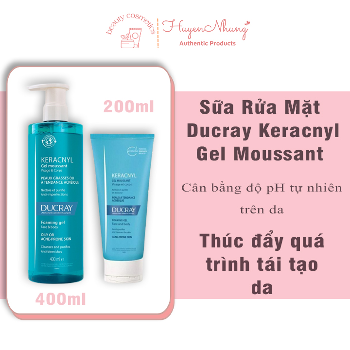 Sữa Rửa Mặt Ducray Keracnyl Gel Moussant
