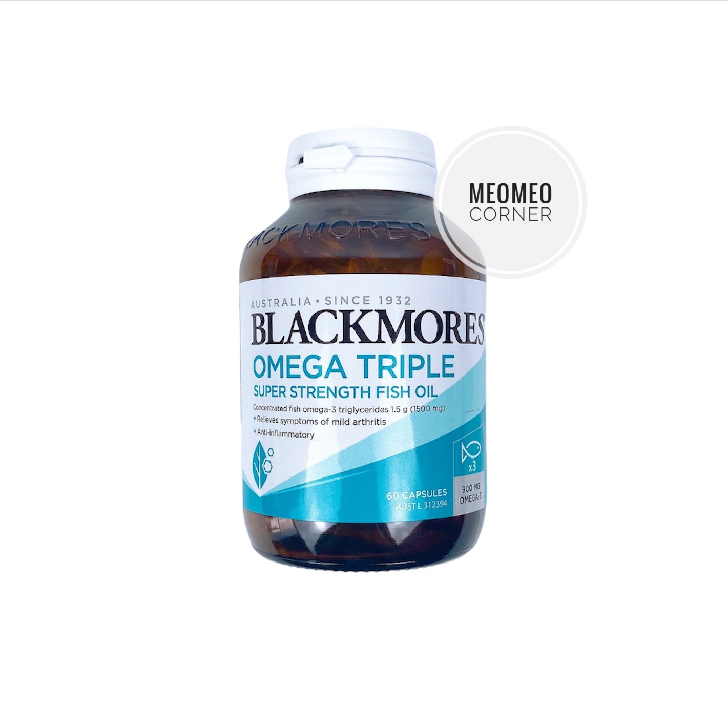 Viên uống Blackmores Omega Triple Super Streng Fish Oil Úc Dầu cá