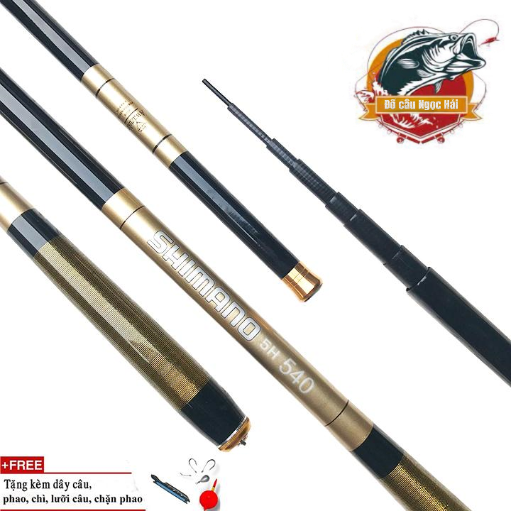 Cần câu tay shimano 5h 5,4m tặng phụ kiện