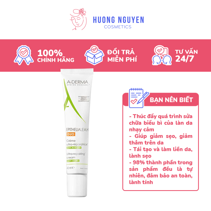 Kem Phục Hồi Da A-Derma Epitheliale A.H Duo Creme Utral - Reparatrice 40ml