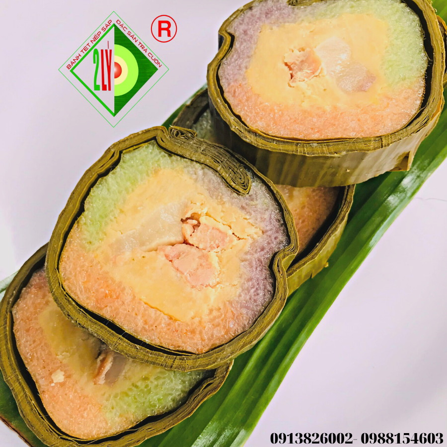 Bánh Tét Ba Màu đậu mỡ không trứng