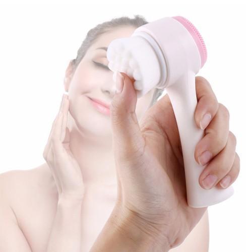 Cọ rửa mặt 2 đầu silicone