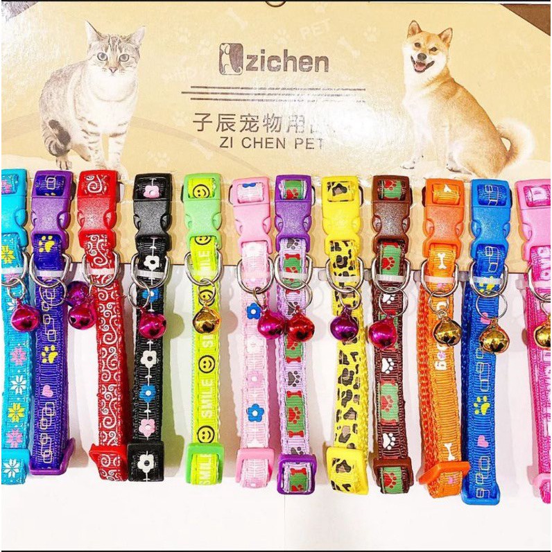 Vòng cổ Zichen 1.0 kèm chuông dành cho thú cưng nhiều màu sắc