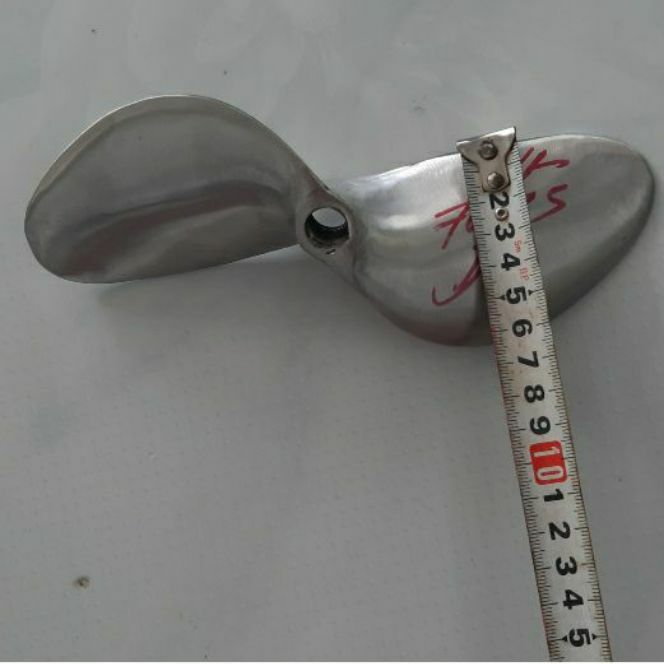 chân vịt 2 cánh inox ren 14 dùng cho máy xăng từ 7.0hp đến 7.5hp cốt ngây(thẳng)