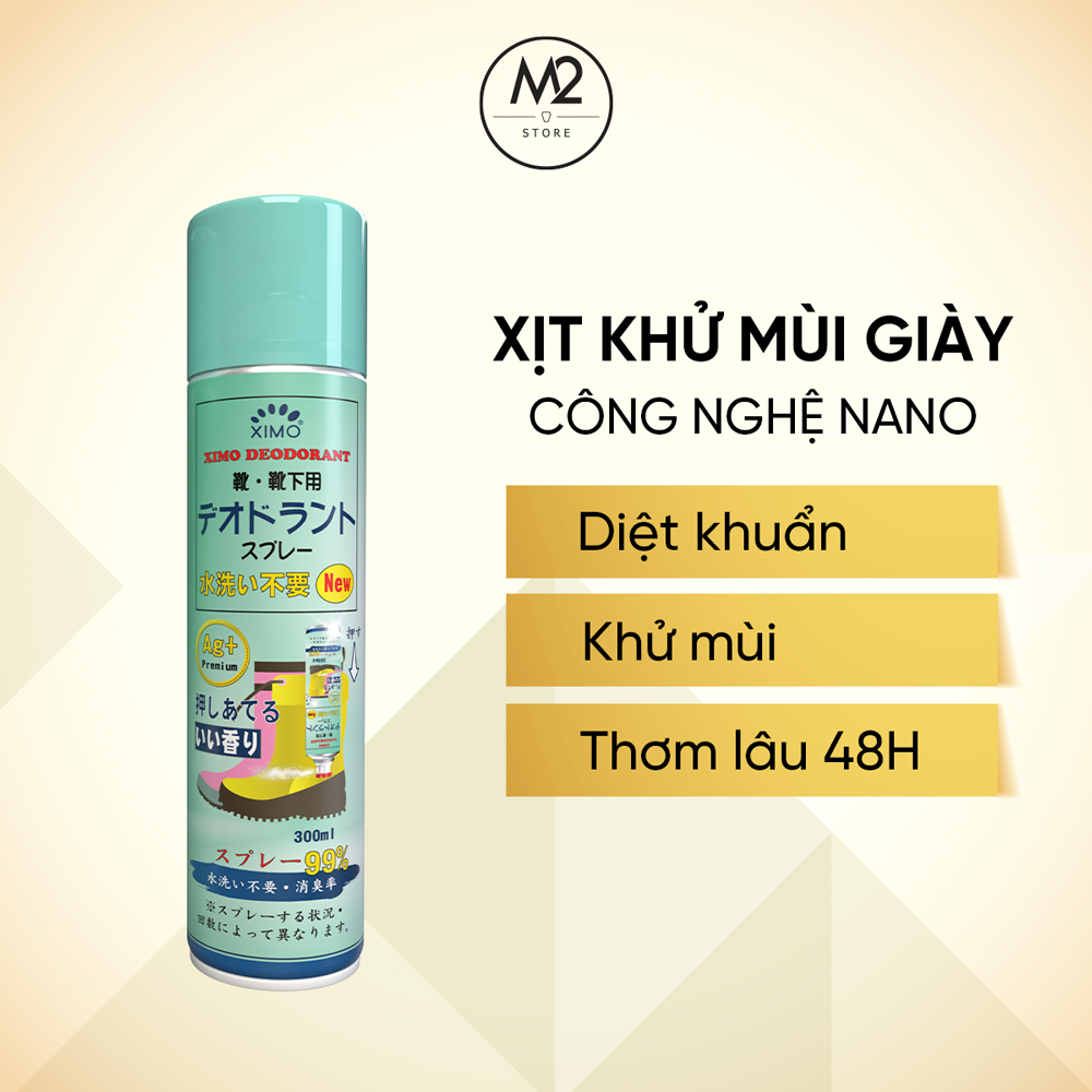 Bình xịt khử mùi hôi chân và làm sạch mùi giày Ximo cao cấp 300ml Loại bỏ