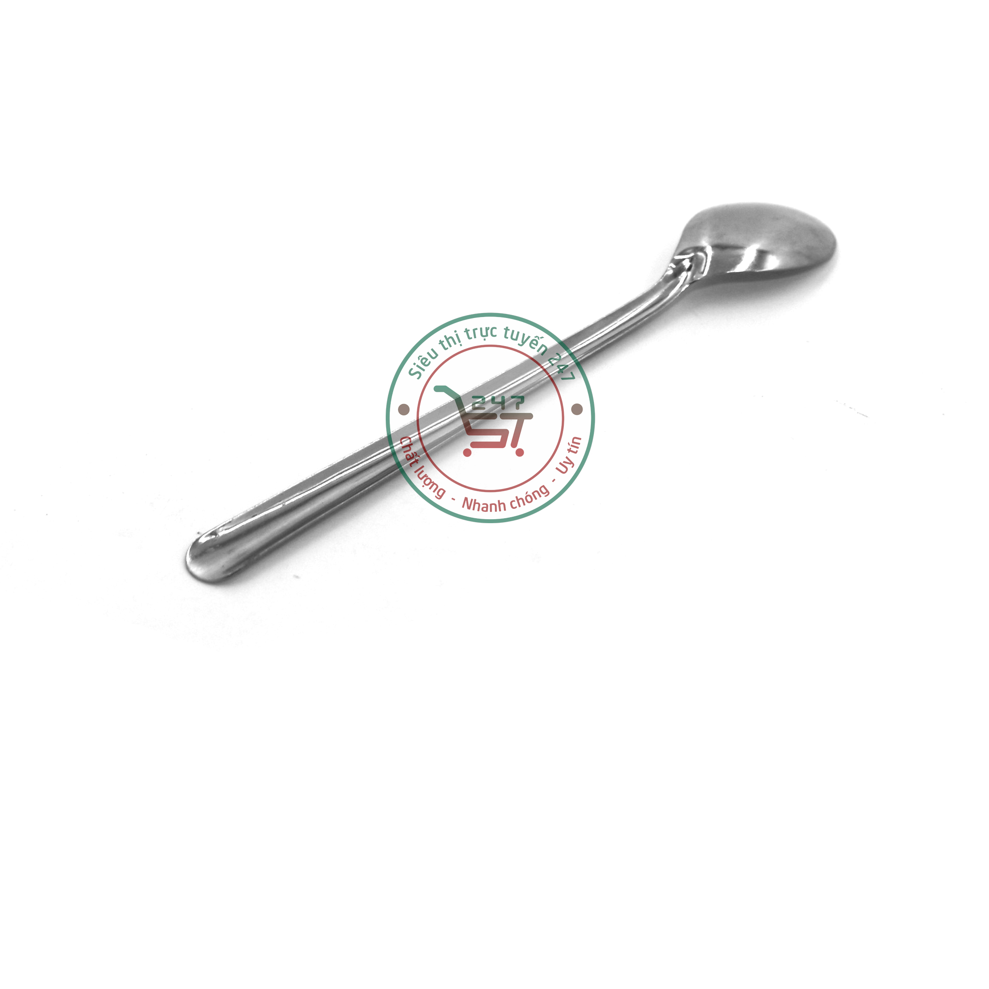 Thìa coffee thìa chanh chất liệu inox bóng loáng dày dặn với cán dài dùng để khuấy cà phê nước trái cây tiện lợi