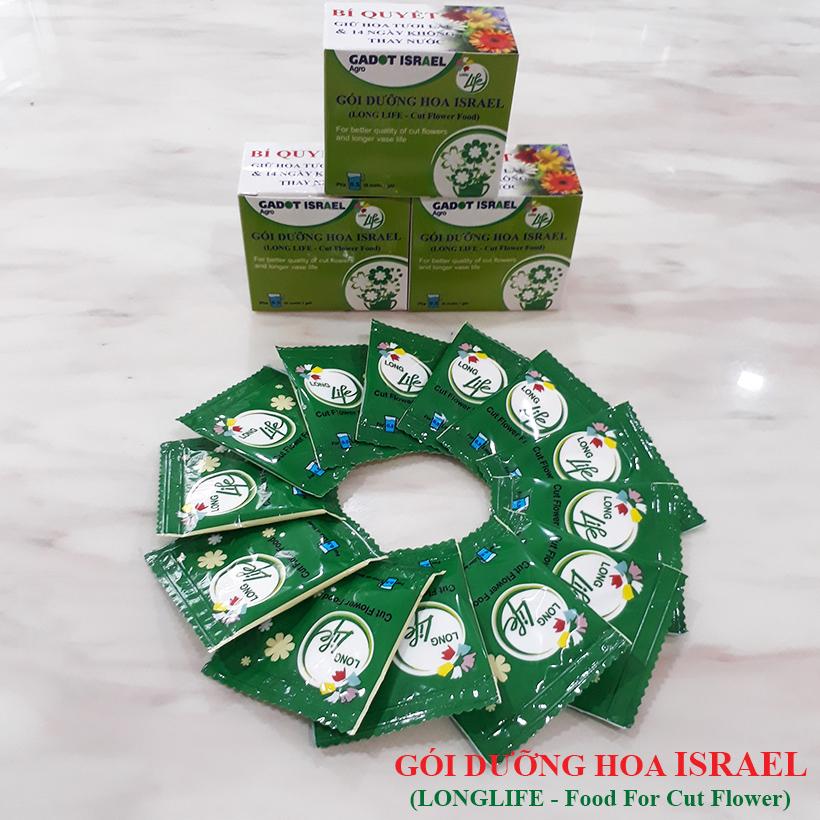 [HCM]BỘT CẮM  HOA TƯƠI LONGLIFE ISRAEL (COMBO 30 GÓI) GIỮ HOA TƯƠI GẤP 2 LẦN VÀ 14 NGÀY KHÔNG THAY NƯỚC MỚI