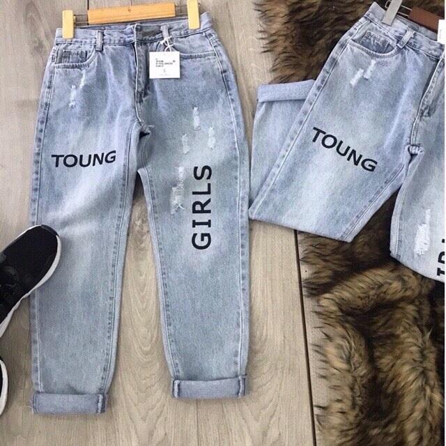 Quần Jean Nữ Chất Liệu Đẹp BAGGY NOGIRLS THE COOKIES JEANS FASHION - ÁO THUN TRƠN SIZE 9-12MONTHS/6-9MONTHS HOẶC TƯƠNG ĐƯƠNG