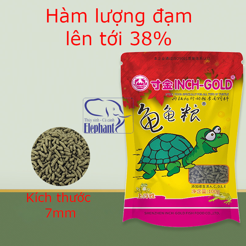 Turtle food - dinh dưỡng chuyên cho rùa kiểng giúp rùa ham ăn, nhanh lớn khoẻ đẹp gói 100gram