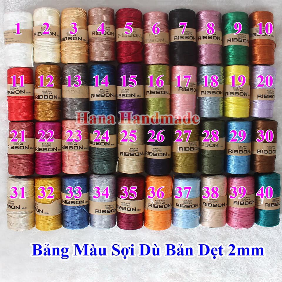 Combo 100 cuộn ribbon đan móc