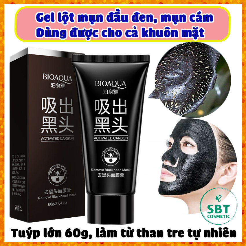 [Tuýp Lớn 60g] Gel Lột Mụn Đầu Đen Than Tre Tự Nhiên Bioaqua – Lột Sạch Mụn Đầu Đen, Mụn Cám, Bụi Bẩn, Lông Tơ Trên Mặt, Thải Độc Cho Làn Da