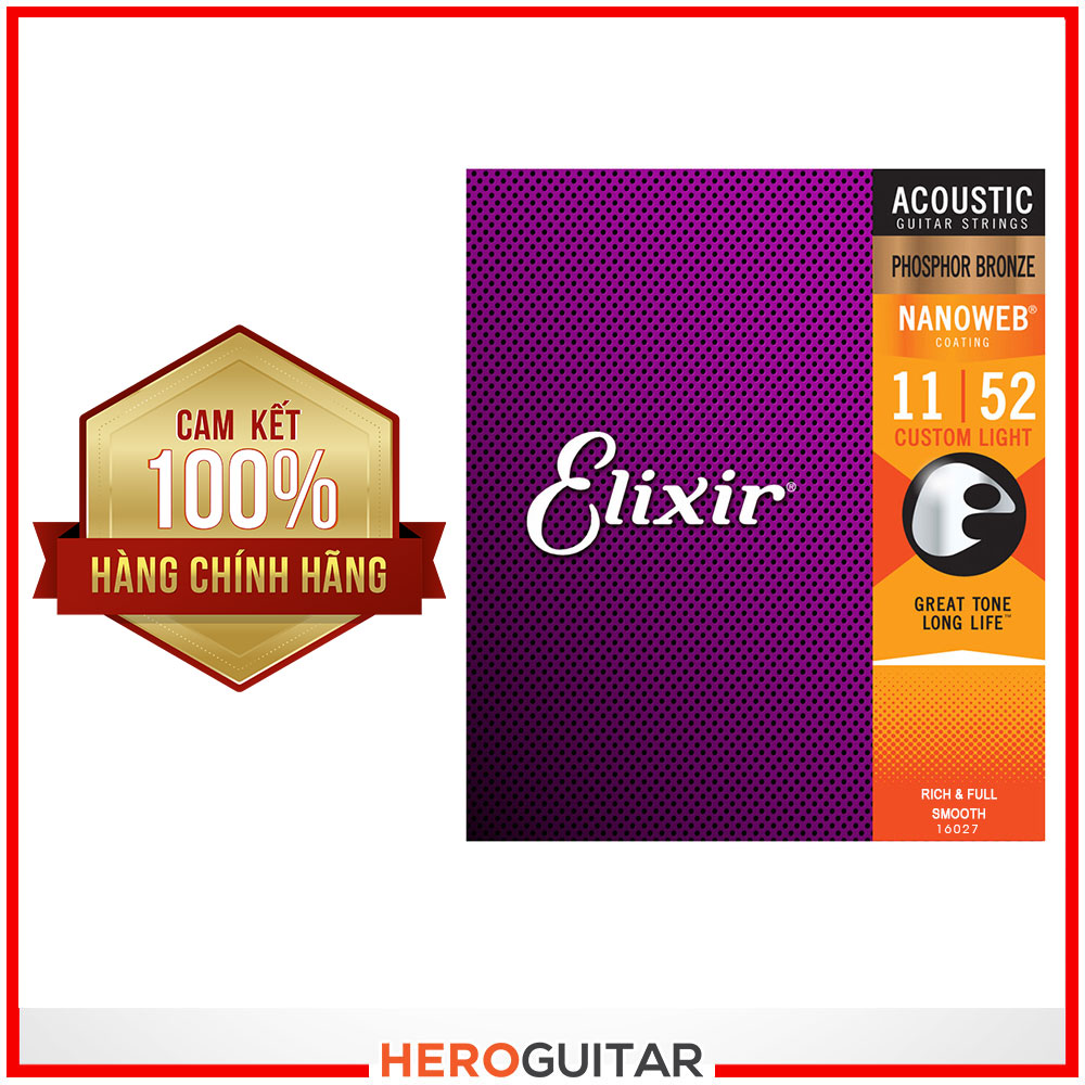 [Chính Hãng] - Dây đàn Guitar Elixir size 11 - Hàng nhập khẩu Chính hãng USA