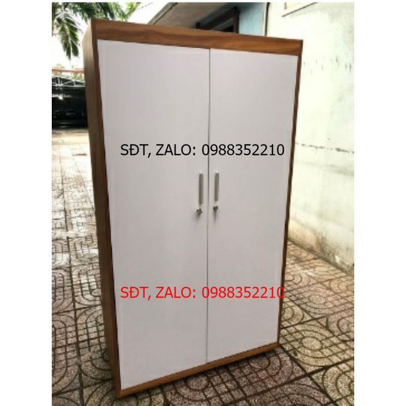 Tủ quần áo 2 cánh gỗ mdf phủ melamine chống xước giá sinh viên