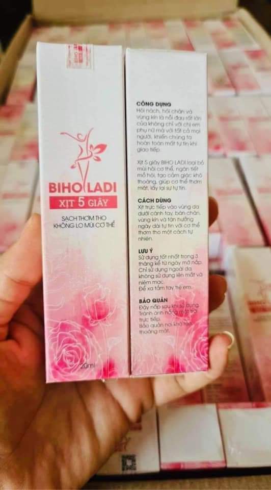 [HCM]Xịt 5 giây Biho Ladi khử mùi hôi nách hôi chân hôi vùng kín