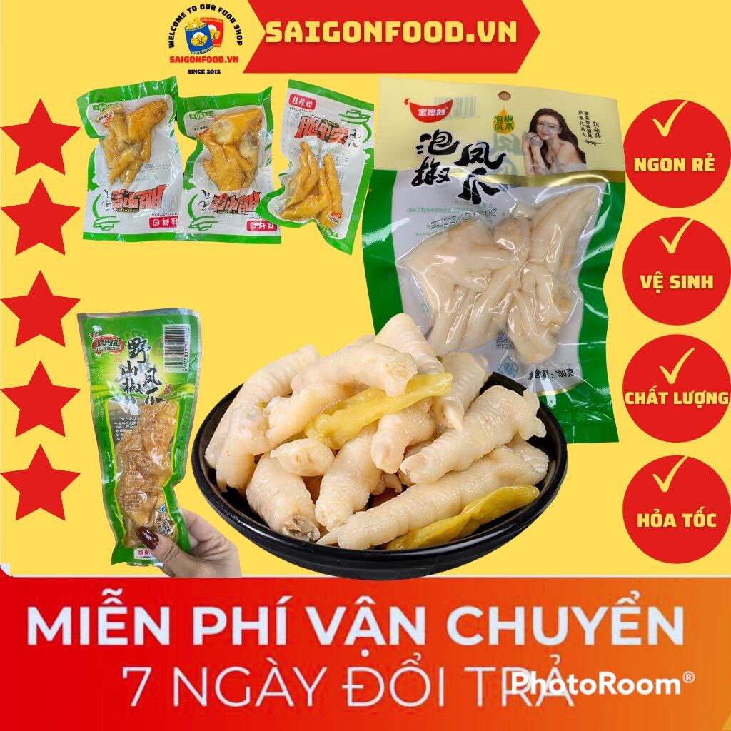 Chân Gà Cay Tứ Xuyên - Chân Gà Yuyu Ớt Cay - Chân Gà Xì Dầu/Rút Xương Trung Quốc - Thơm Ngon Giòn Tan