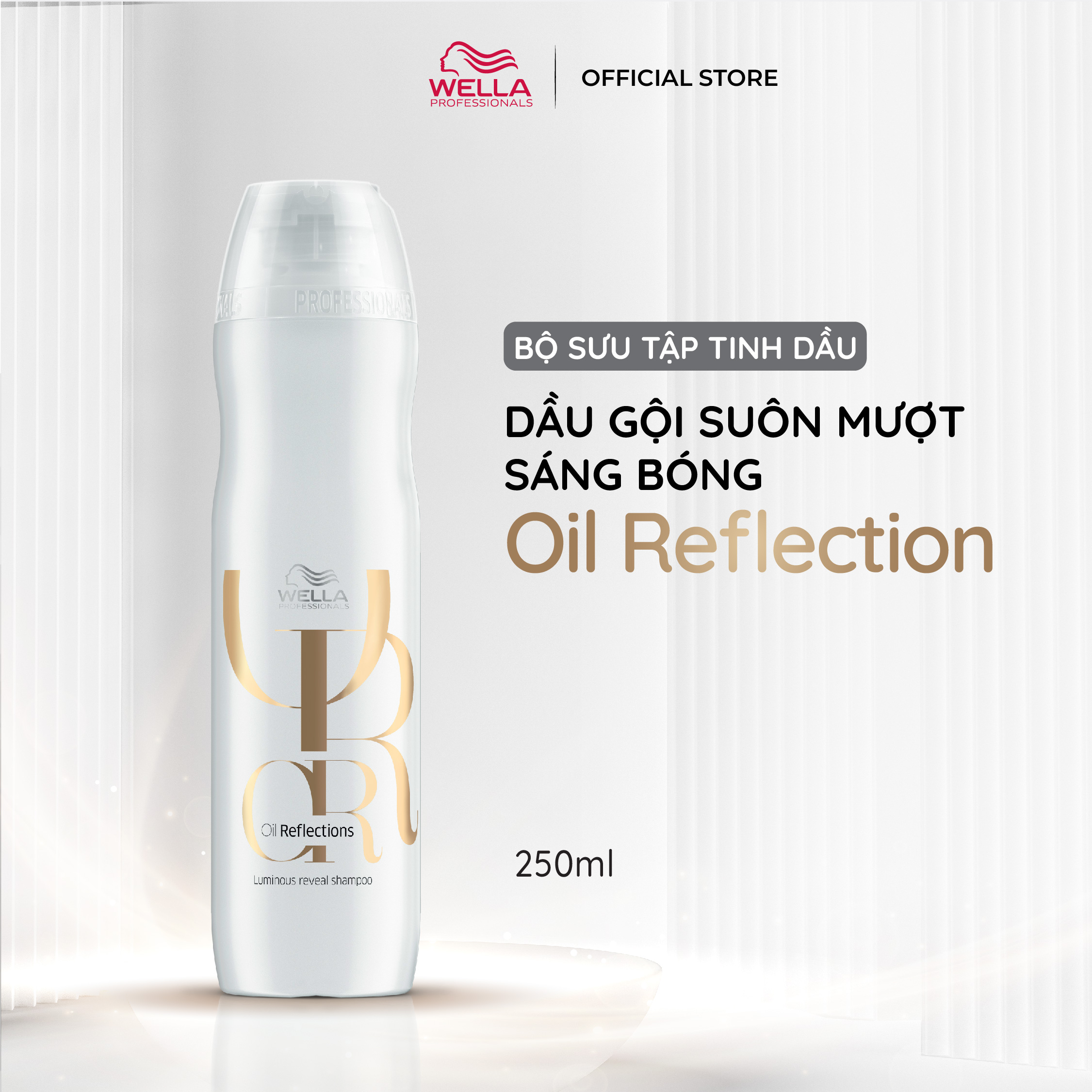 Dầu Gội Wella Oil Giúp Tóc Suôn Mượt, Sáng Bóng Reflections Luminous Reveal Shampoo