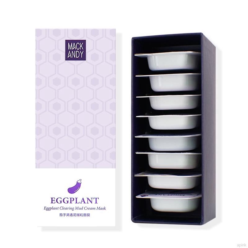 8 hộp mặt nạ bùn cà tím 75ml