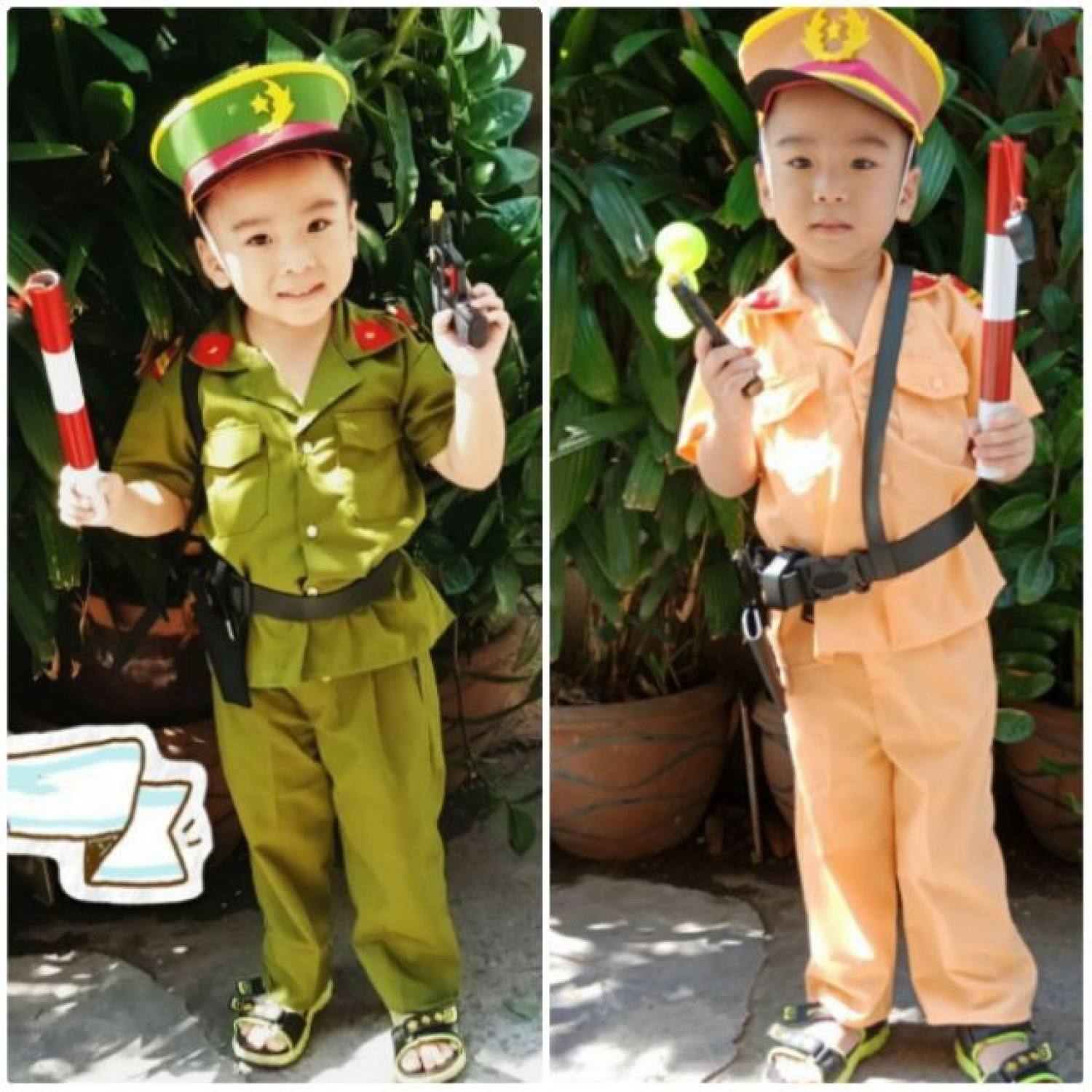 Nguyên Set Đồ Công An Trẻ Em Đầy Đủ Phụ Kiện Đi Kèm Đủ Size Đủ Màu Giá Rẻ ƞhất Thị Trường