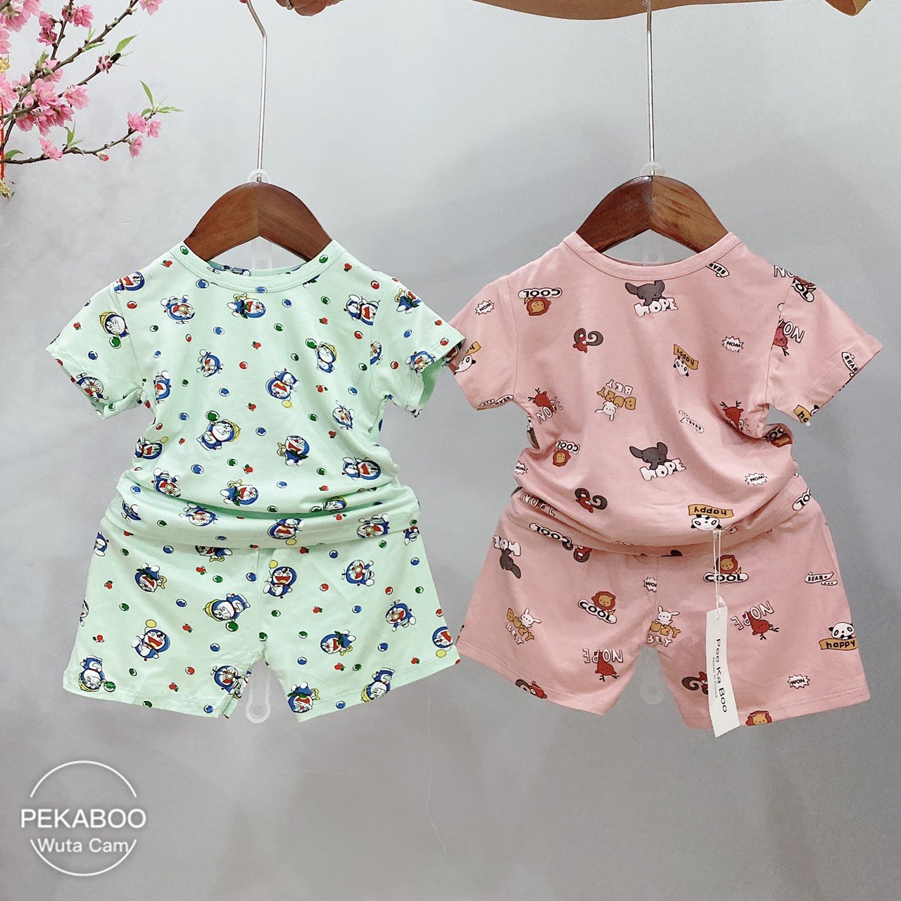 Đồ Bộ Trẻ Em Cho Bé Gái In Hình Thú Dễ Thương