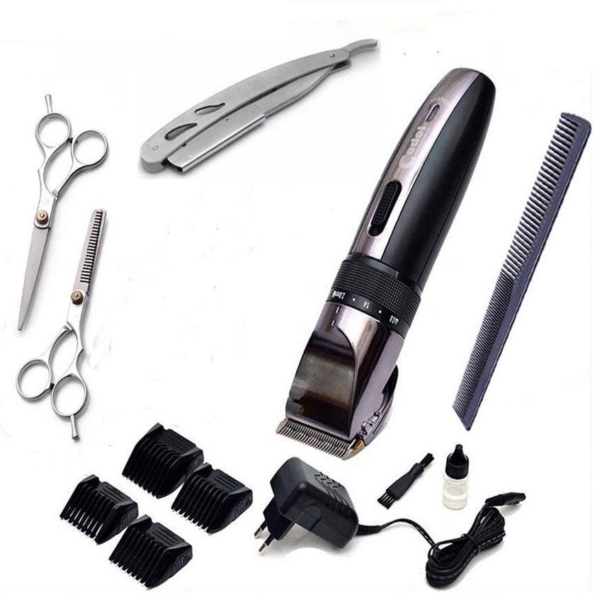 Tăng đơ hớt tóc codol531 tặng bộ kéo cắt tỉa + lược + dao cạo râu đa năng