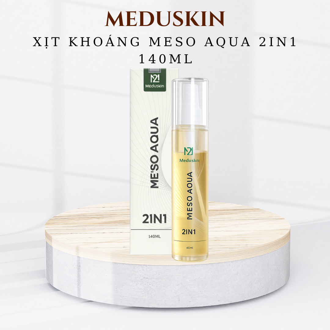 Meduskin Xịt Khoáng Meso Aqua 2in1 Cấp Ẩm Căng Bóng 140ml - aidep