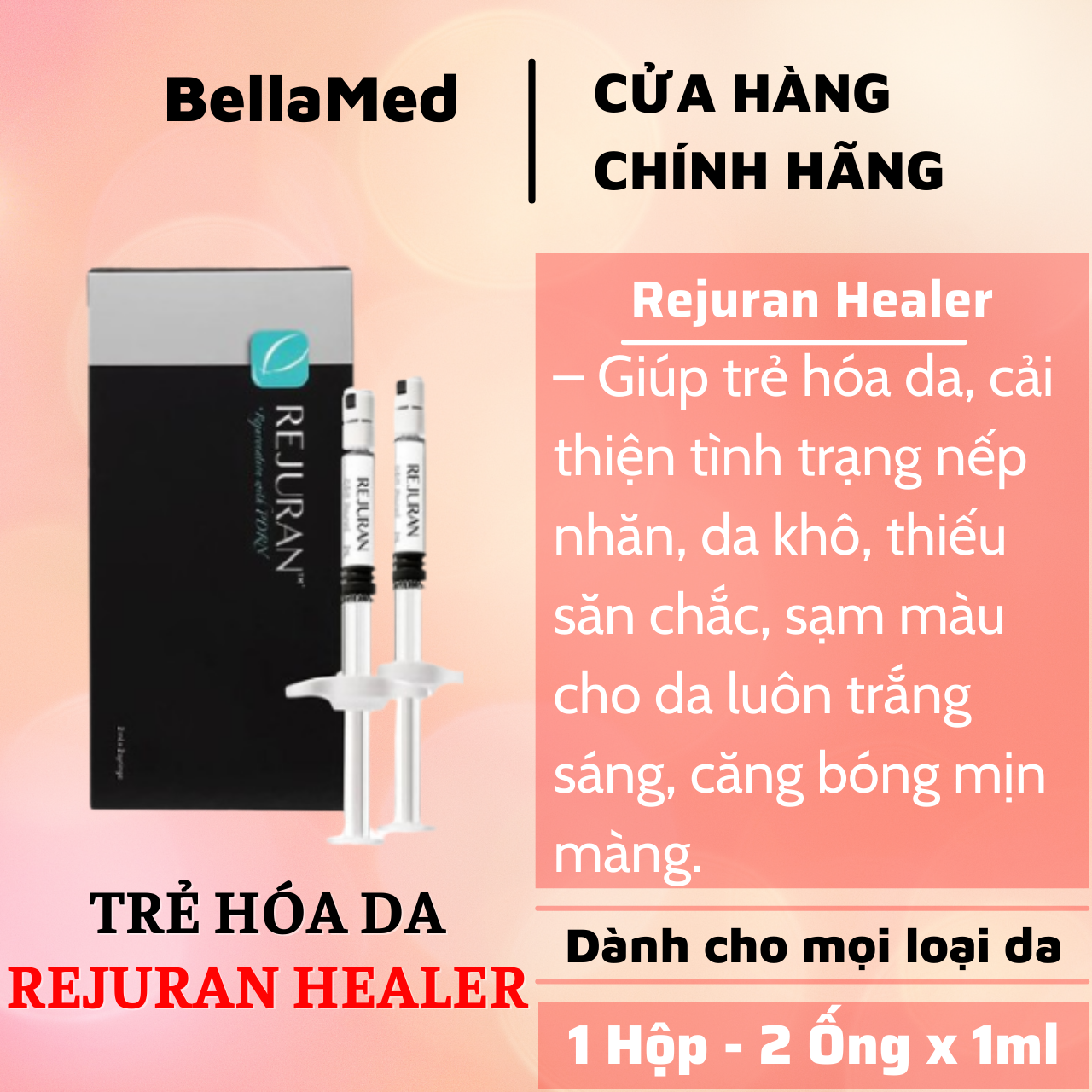 Tinh chất Rejuran Healer PN / PDRN trẻ hóa da, giúp da căng bóng, phục hồi da