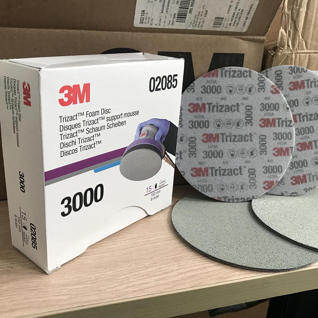 Giấy nhám đĩa đánh bóng ôtô 3M Trizact Foam Disc P3000