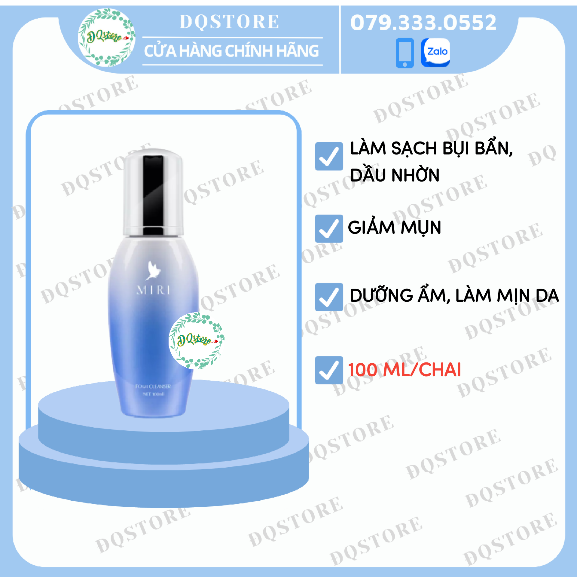 Sữa rửa mặt tạo bọt miri foam cleanser 100ml