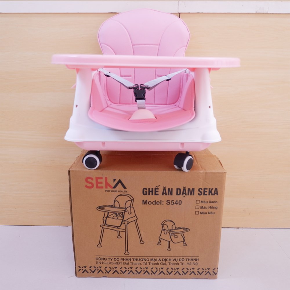 Ghế Ăn Dặm Đa Năng Cho Bé - Ghế Ngồi Tập Ăn Dặm SEKA Có Đệm Lót Và Bánh Xe, Điều Chỉnh Độ Cao