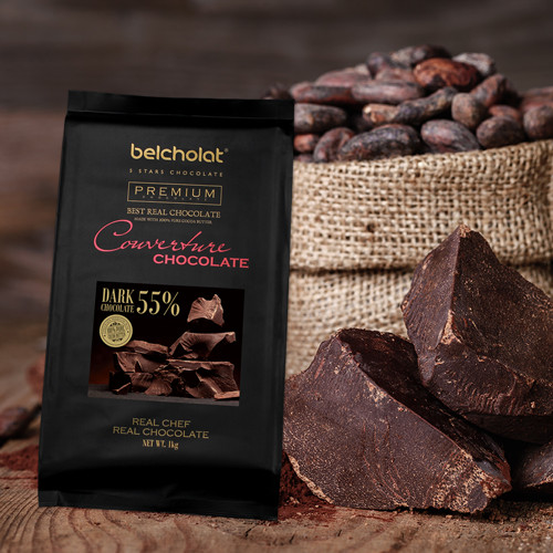 Socola Đen Dark Chocolate Belcholat 55% Block 500gr