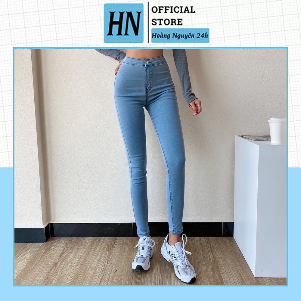 Quần jean nữ lưng cao co giãn 286 Quần bò cạp cao ôm sát khoe body cá tính