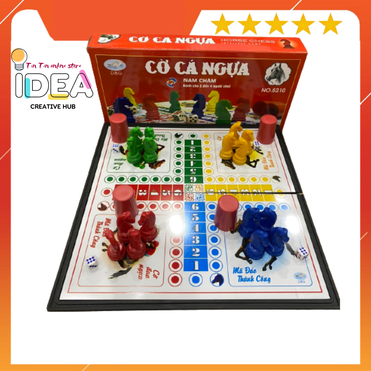 Bộ cờ cá ngựa nam châm - tin tin store