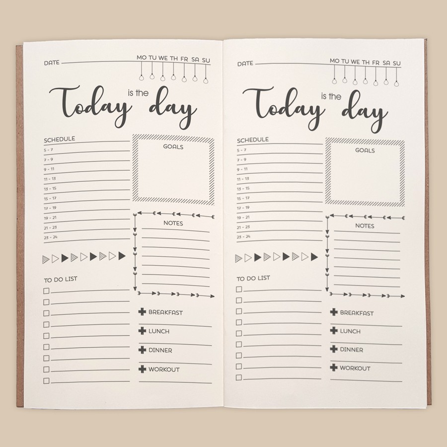 Sổ tay planner "vui mỗi ngày" to-do list thời gian biểu check list nhắc việc lịch hẹn bìa mềm 21x11 60 trang