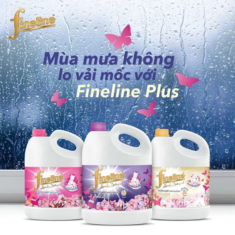 Sỉ 2 can nước giặt " fineline " thái lan => can 3000ml