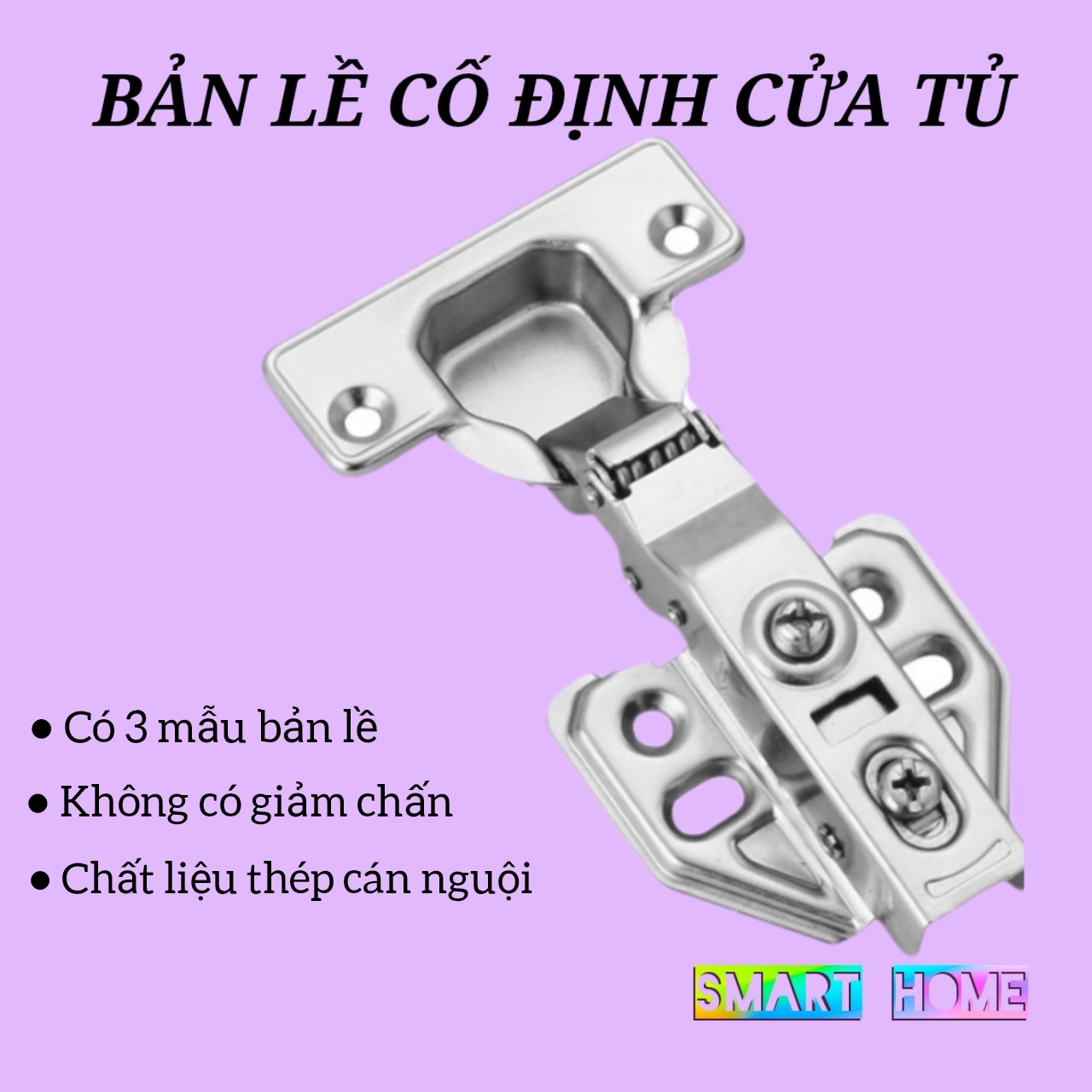 Bản lề cố định lắp tủ nhựa, tủ gỗ đồ nội thất