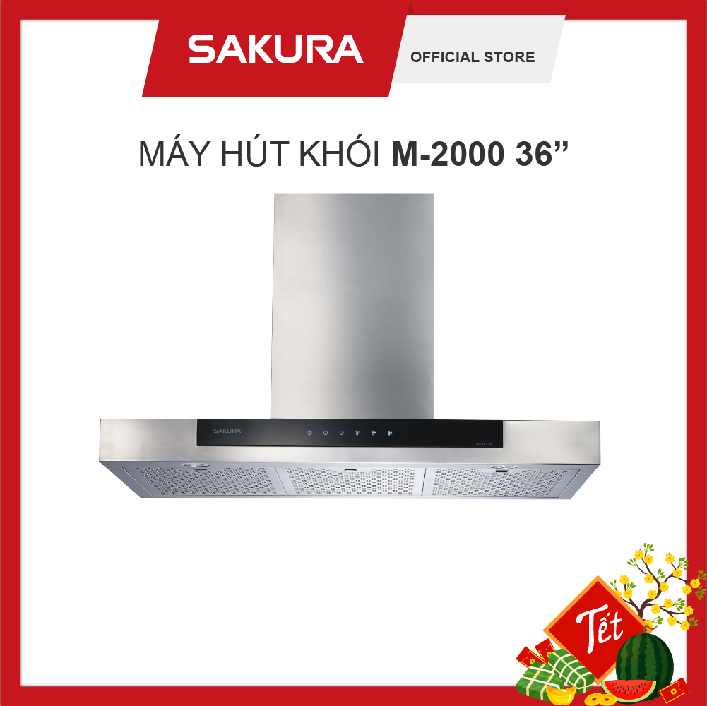 Máy Hút Mùi Treo Tủ Kệ SAKURA M-2000-36 - Bảo Hành 12 Tháng (100% Made in Taiwan)