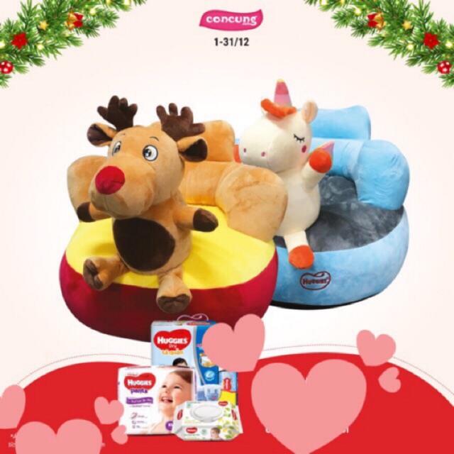 ►∏  GHẾ BÔNG SOFA TẬP NGỒI CHO BÉ - HÀNG KHUYẾN MÃI CÁC HÃNG: HUGGIES CONCUNG