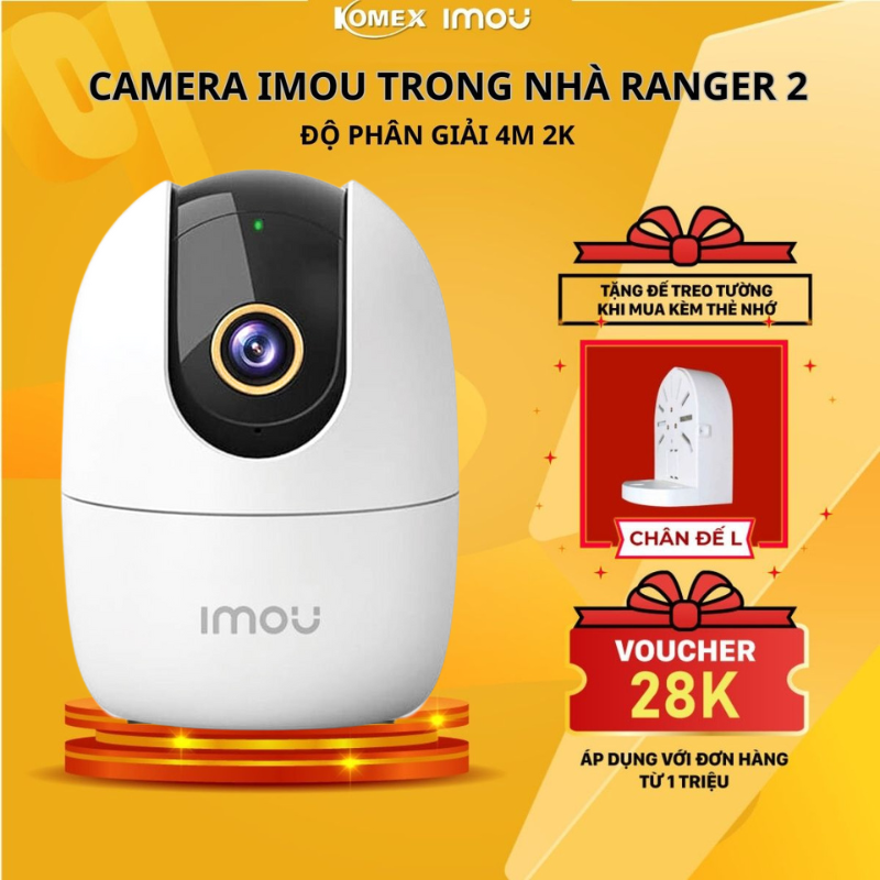 Camera wifi trong nhà imou ranger 2 A42 4M đàm thoại 2 chiều có cảnh báo chuyển động và còi báo hú Eco Tech