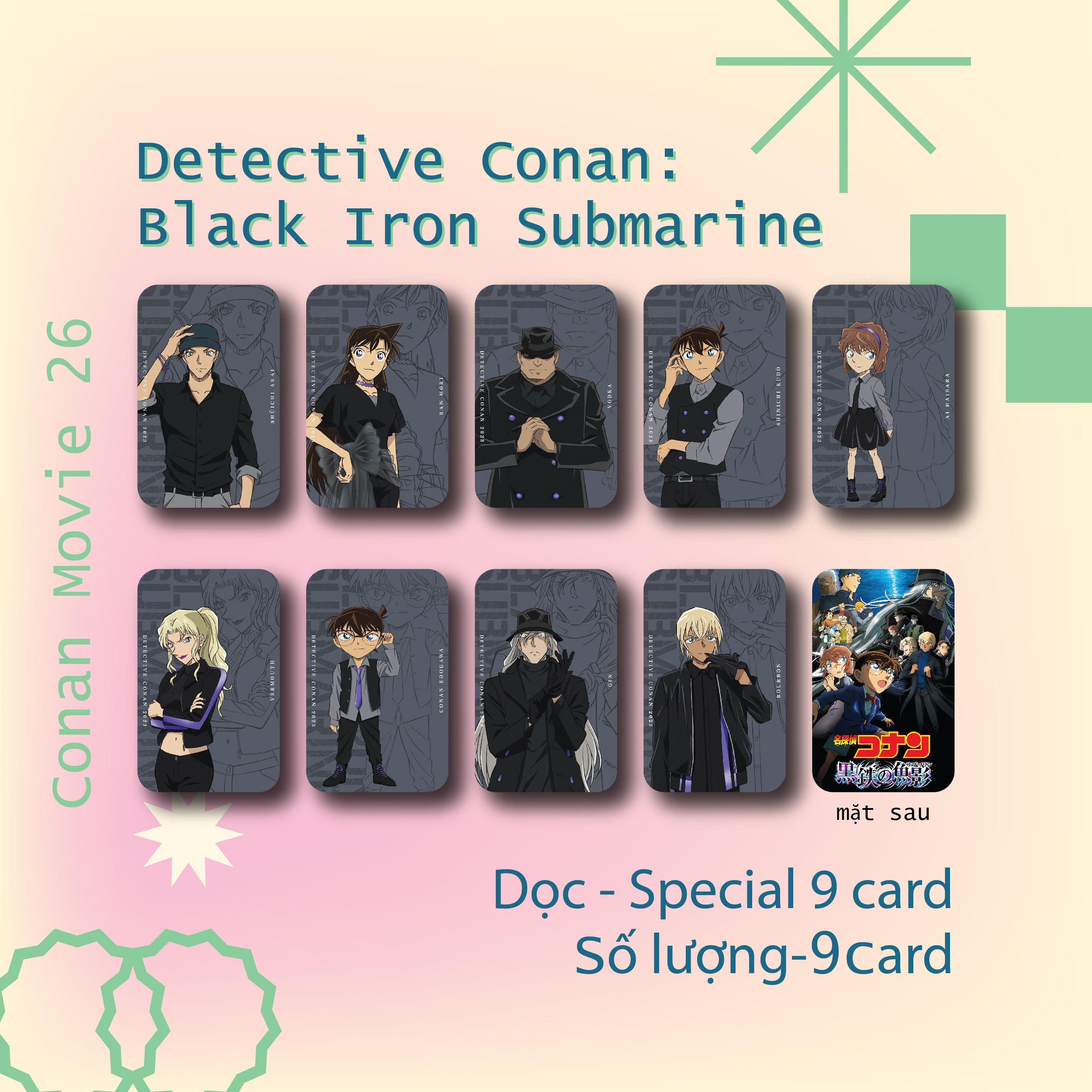 Summer30- set 8-9 card bo góc conan movie 26