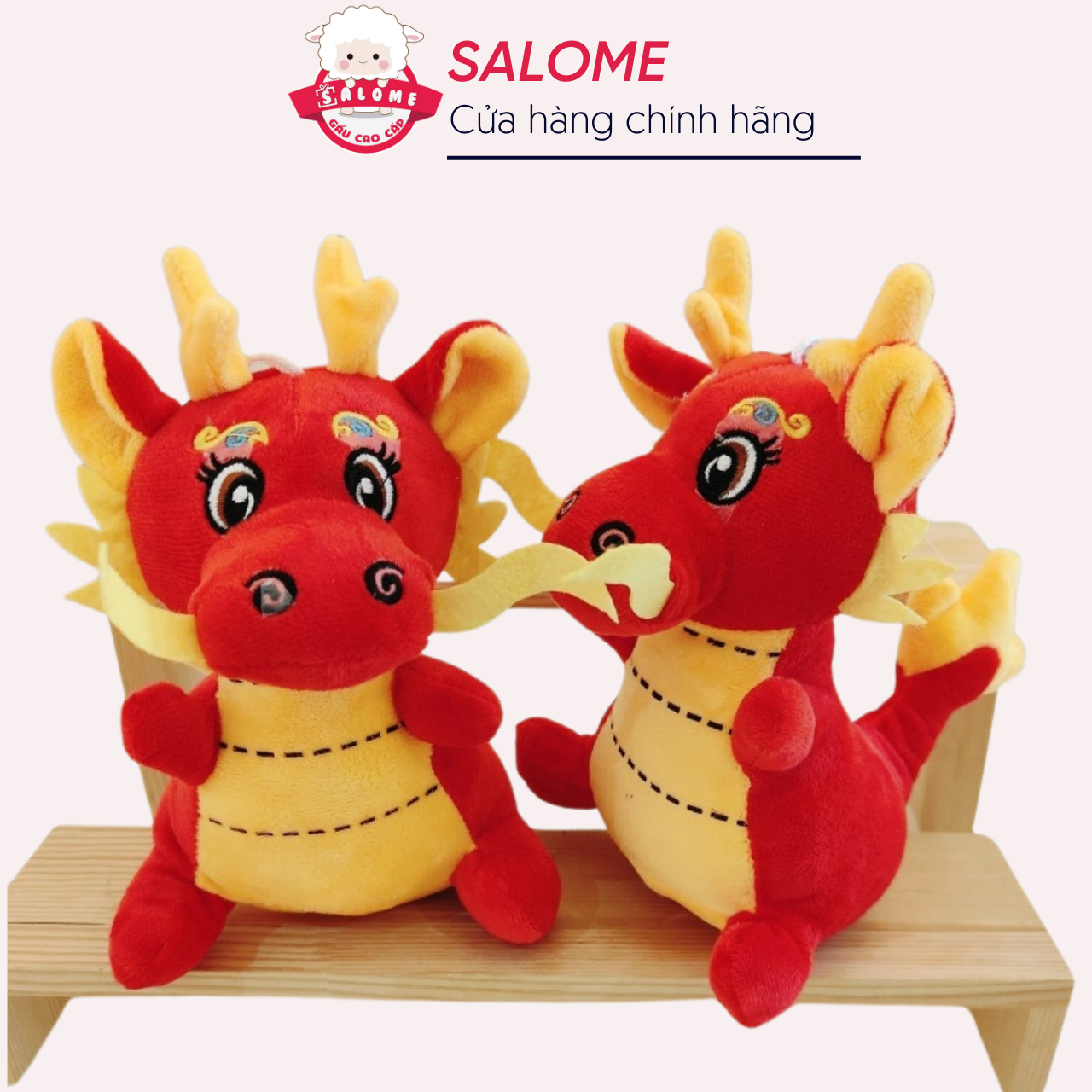 Gấu bông con rồng đỏ đứng mini 30cm salome tp hcm, thú bông con rồng qùa tặng trang trí cao cấp