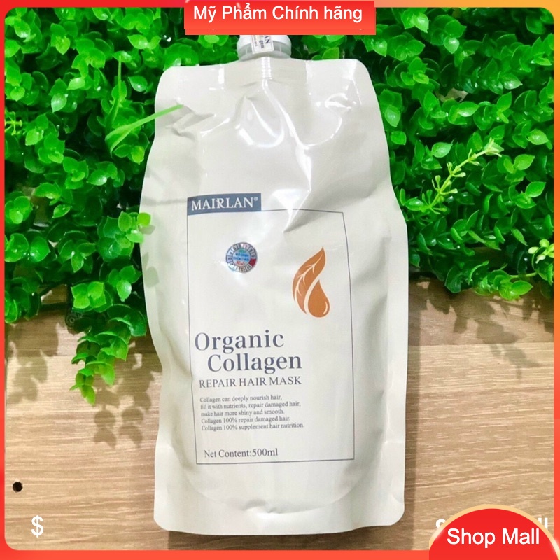 Dầu ủ tóc Mairlan Collagen siêu mượt phục hồi thiên nhiên ngăn gãy rụng 500ml