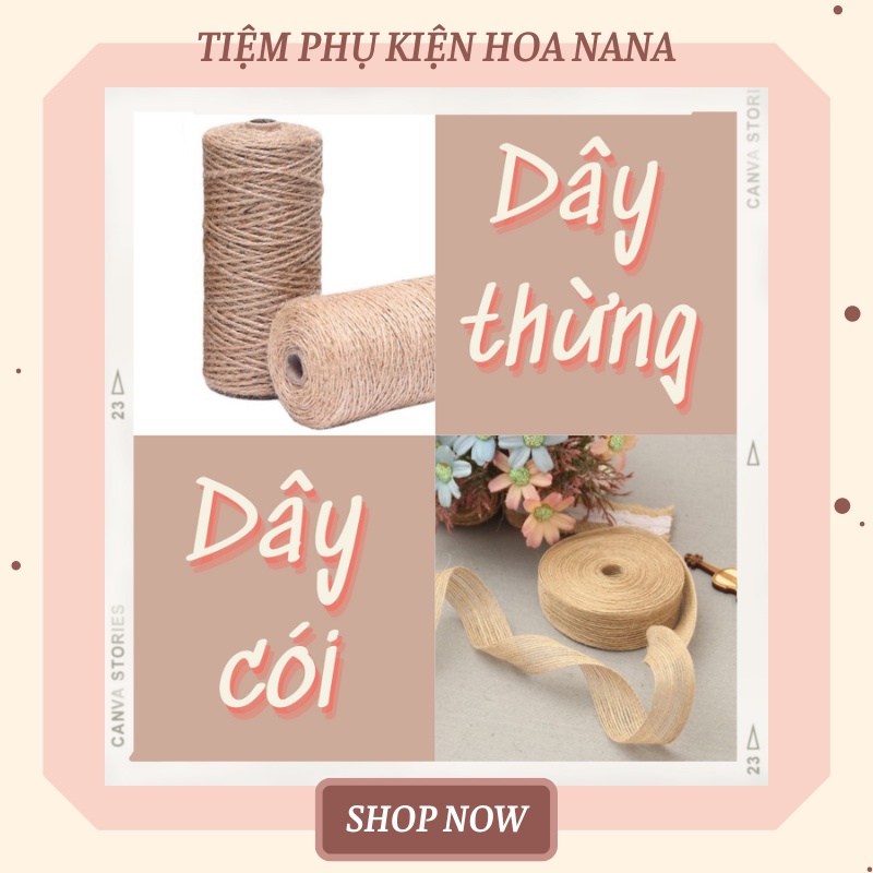 Dây thừng gai xương cá - dây cói, trang trí quà tặng - làm đồ thủ công