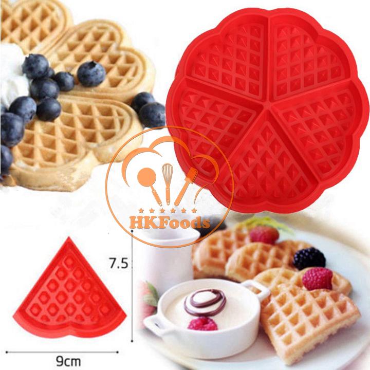 Khuôn silicon nướng bánh quế hình tim