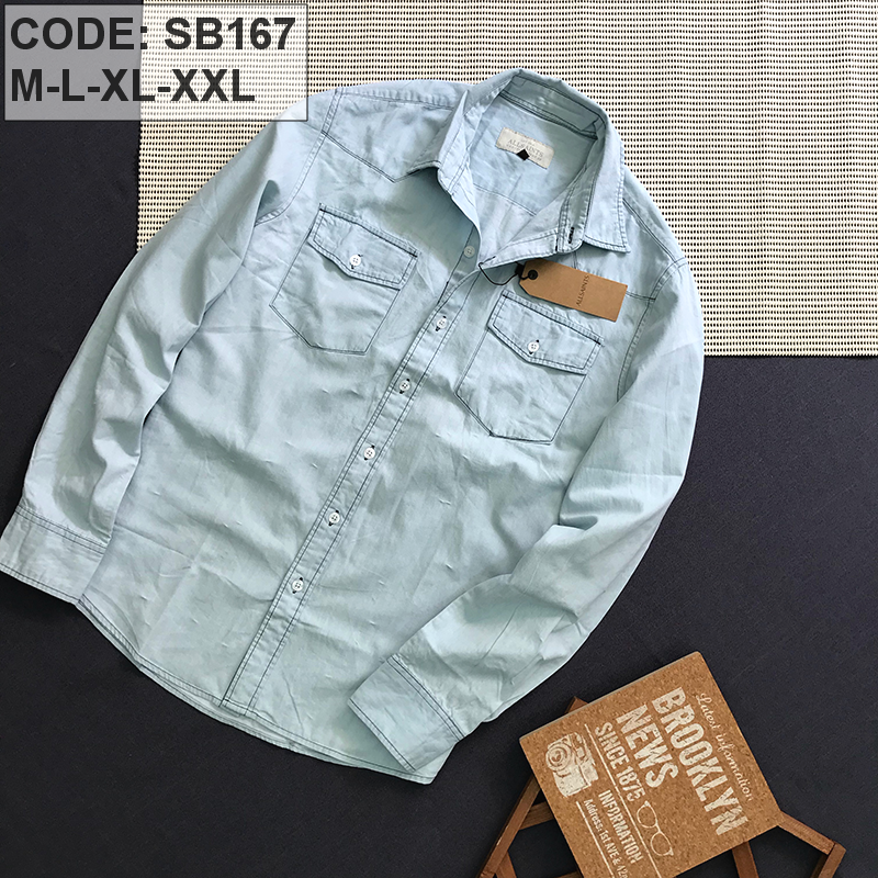 Áo sơ mi nam tay dài Denim