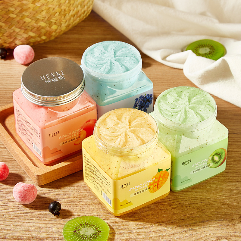 Muối Tắm Tẩy Da Chết Heyxi 4 Mùi, Kem Tẩy Da Chết Body Làm Sạch Da Dưỡng Ẩm Hủ 350g