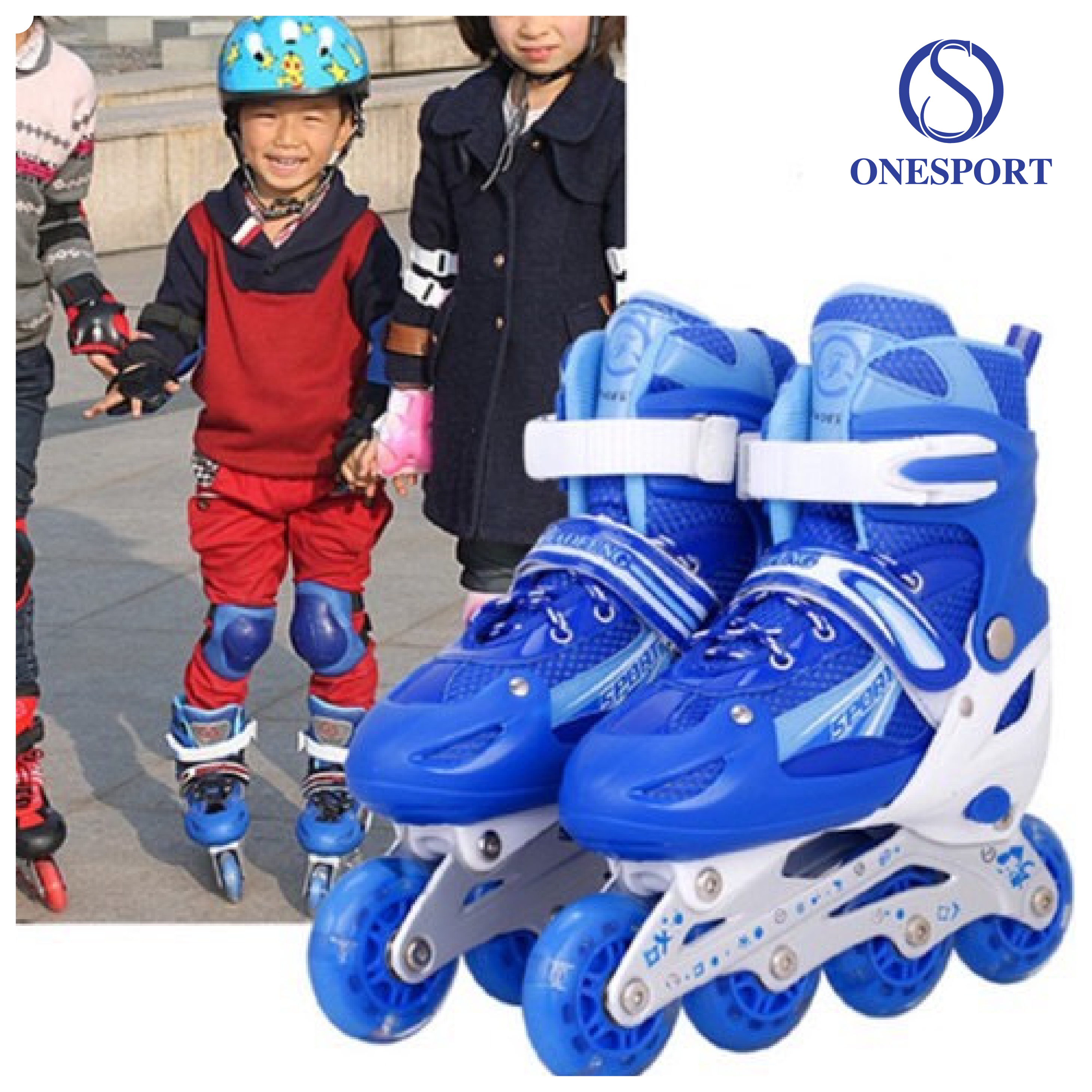 Giày trượt patin vận động 8 bánh phát sáng - Onesport (CHÍNH HÃNG)