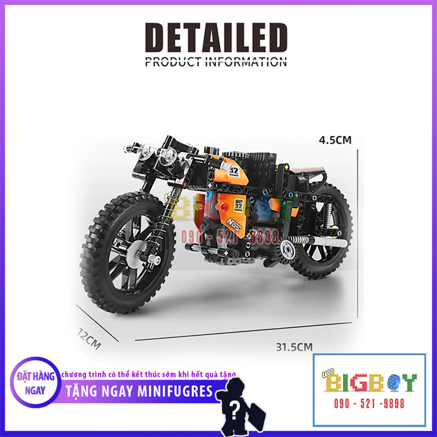 Lego mould king technic đồ chơi xe mô tô điều khiển 23005 383pcs