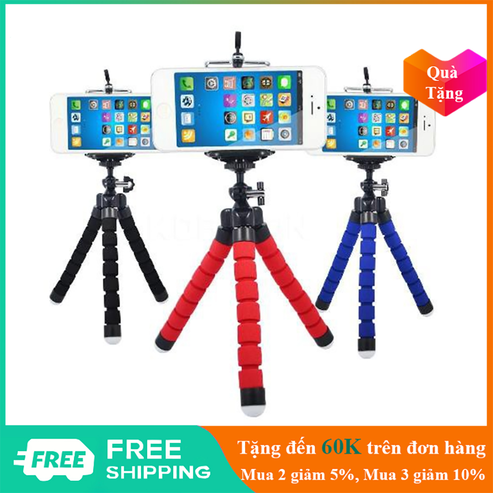 Chân máy ảnh bạch tuộc kẹp điện thoại máy tính bảng xoay 360 độ linh hoạt mọi góc độ - EL0160